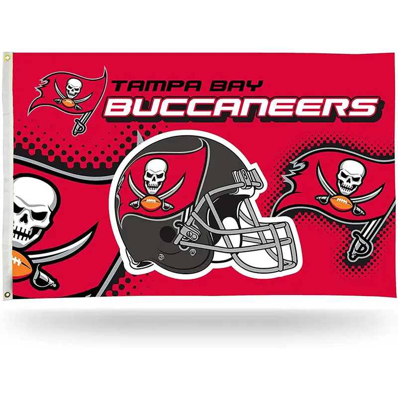 Shipping Fast 100% Polyester 3*5 FT New Tampa Bay Buccaneers Flag Banner