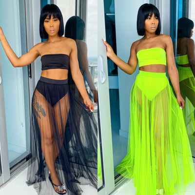 Cover Up Skirt Swimsuit Women 3 Piece 
