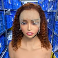 Perruques Afro Bouclées Crépues Colorées 13x4 Lace Frontal Wig Kinky Curly Wig Meilleure Qualité Cheveux Humains Perruques Sans Colle Vente en Gros