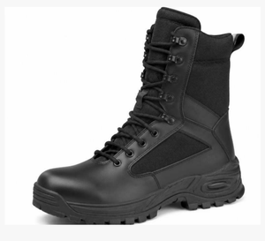 Bottes tactiques robustes pour hommes TSB601 en cuir de vachette pleine fleur avec semelle extérieure en PU double densité, personnalisation OEM ODM, coopération. - Product Image 2