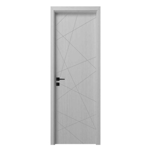 Puerta de Melamina Interior sin Pintar, Resistente al Agua, con Marco de PVC WPC, Venta Directa de Fábrica, Proveedor Chino - Product Image 5