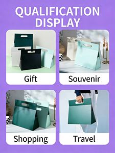 Magnetic Gift Box <b>Art</b> Embossed Compact Storage Design Integrated Hand Hole Recyclable Eco-Friendly Portable Luxury Packaging - Product Image 4