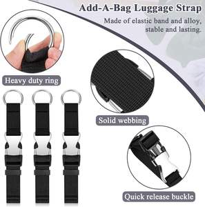 Pegangan tali koper kustom, jaket tugas berat dengan gesper, tali perjalanan, tali koper dapat disetel - Product Image 3