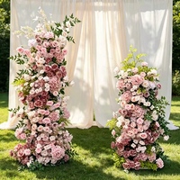 Rosa Realistischer Handgefertigter Seiden-Kunstblumen-Lotusbogen - Maßgefertigt, Weich, Langlebig, Großhandel für Hochzeit, Muttertag, Neujahr