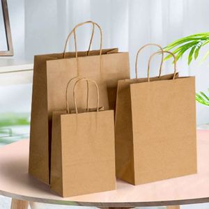 Bolsas de Papel Kraft con Asas, Bolsas para Llevar de Cafetería, Bolsas para Llevar de Restaurante, Logotipo de Marca Personalizado, Múltiples Opciones de Color Disponibles - Product Image 6