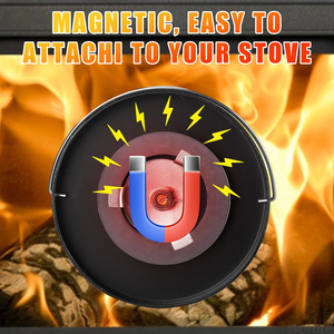 Thermomètre pour poêle à <span class=keywords><strong>bois</strong></span> Thermomètre à tuyau magnétique pour poêle, cheminée et jauge de température de cheminée - Product Image 3
