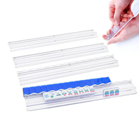 Règle de Mahjong en Acrylique Moderne de Haute Qualité, Haute Transparence, Aide au Tri et au Calcul des Points pour Tuiles de Mahjong Américaines, Ensemble de 4 Pièces, Style Américain
