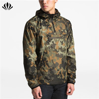 Nouvelle Ligne – Veste Anorak Homme Personnalisée avec Logo, Fermeture Éclair Latérale, Capuche, Poche Poitrine, Coupe-Vent Camouflage pour Course à Pied