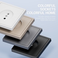 Nuevo Diseño Popular, Interruptor de Pared para Hotel de 220V 16A, 1 Grupo, 1 Vía, Color Rosa, Dorado, Marrón, Escarlata, Enchufe Europeo