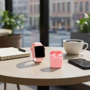 Smartwatch Myrva T500 con Auricolari Rosa, Display OLED da 28mm, Pedometro, Dispositivo Indossabile Unisex - Product Image 2