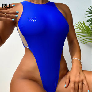 Ruiquwin ชุดว่ายน้ำวันพีซใส่สบายสำหรับผู้หญิงชุดบิกินี่ระบายอากาศได้แฟชั่นฤดูร้อนชุดชายหาดวันหยุด - Product Image 1