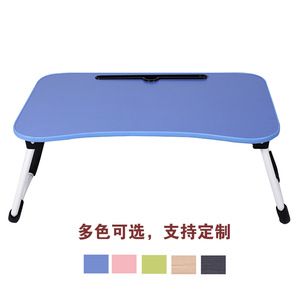 Foldable Bed Table 60x40x28cm Laptop Desk With Storage Slot For Dormitory Or Home Use - Product Image 1