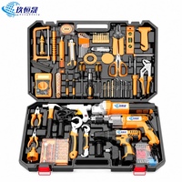Kit d'outils multifonctionnel complet pour électricien professionnel, outils de quincaillerie domestique, kit de réparation et d'entretien, boîte à outils de rangement