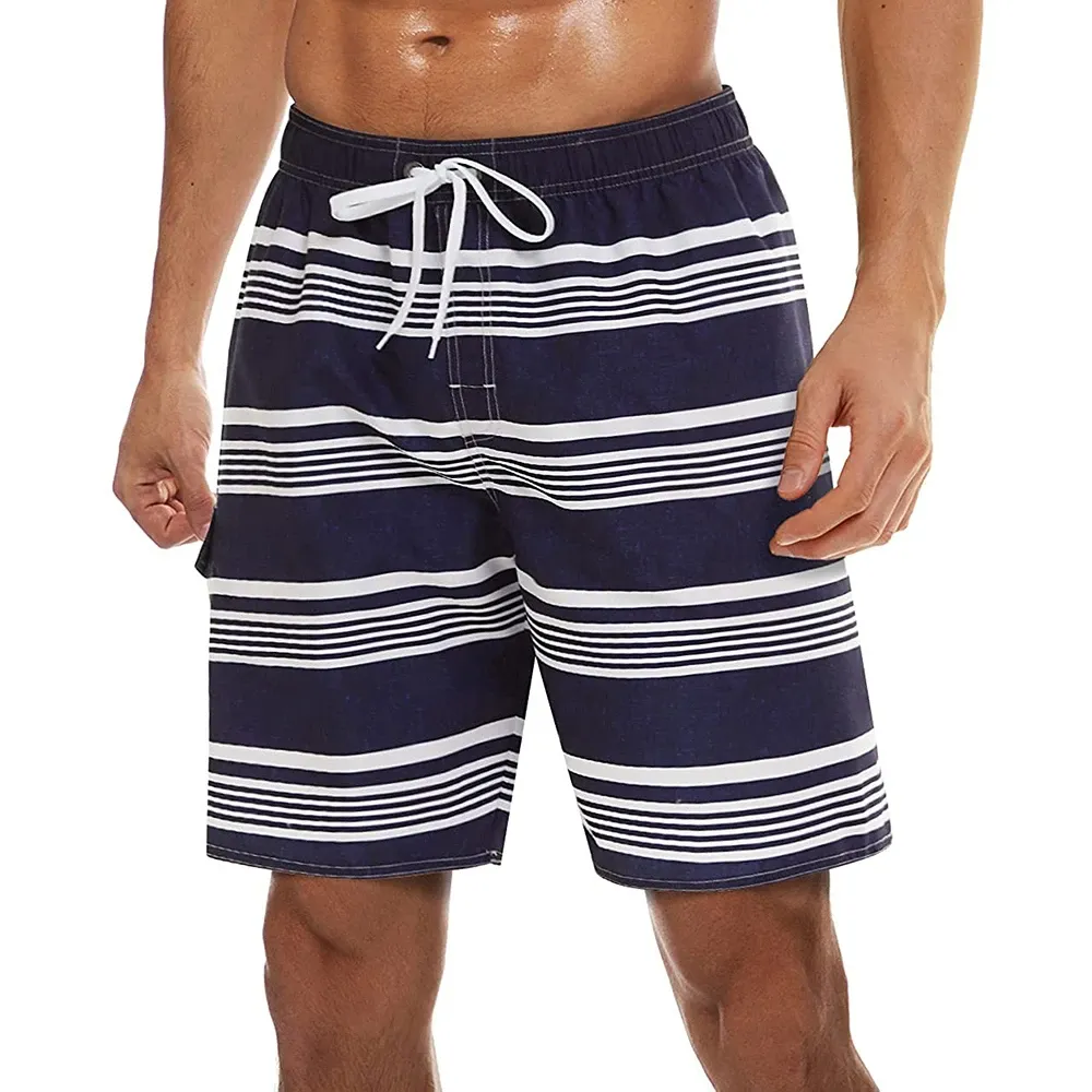 Mens Beach Shorts Swimming Surfing Outdoor Summer Men's Shorts Drawstring Elastic Board Trunks Outdoor Fitness Men's Trousers