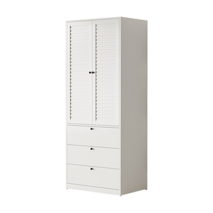 Armario de Acero para Dormitorio con Puerta Abatible, Fácil Montaje, Armario Metálico Grande con Zonas para Colgar y Almacenamiento - Product Image 2