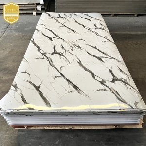 Modern Design High Gloss <strong>Waterproof</strong> HPL Marble <strong>Wall</strong> <strong>Panels</strong> 4x8 1220*2440mm <strong>for</strong> Bathroom Hospital Gym Hotel Use Also <strong>for</strong> <strong>Kitchen</strong> - Product Image 2