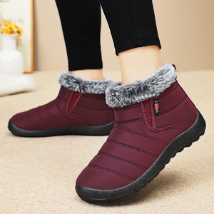Bottes d'hiver mi-hautes en coton pour femmes, confortables, imperméables, en polyuréthane, résistantes au froid, chaudes, pour femmes - Product Image 3