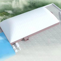 Dôme gonflable étanche et résistant au vent, bâtiment autoportant avec système de contrôle d'air intelligent