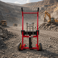 Chariot élévateur manuel compact 200 kg avec roues personnalisables – Mini transpalette manuel pour la manutention en entrepôt