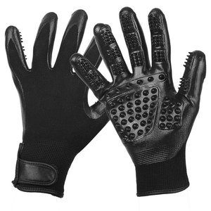 Horshi Stock Guantes de aseo de caballos de gran tamaño Manoplas diarias para eliminar <span class=keywords><strong>el</strong></span> pelo de mascotas para <span class=keywords><strong>baño</strong></span> suave Deshedding Masaje Caballos Gatos Perro - Product Image 2