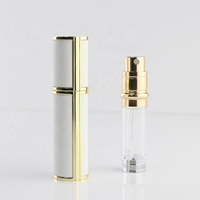 Flacon pulvérisateur de parfum en aluminium et cuir, format voyage, mini vaporisateur à pompe pour reconditionnement de parfum, lotion cosmétique, soins personnels