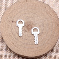 Breloque à clé crantée en alliage 19x9mm pour remplacement de tirette de fermeture éclair