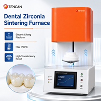 Equipo de Laboratorio, Horno de Sinterización de Zirconia Dental en Miniatura, Temperatura Máxima de 1700 °C, Precisión de 1 °C, 4 Elementos Calefactores de MoSi2
