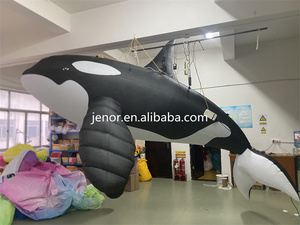 Balena assassino gonfiabile nera gigante con luce per la decorazione d'attaccatura del partito di concerto - Product Image 2