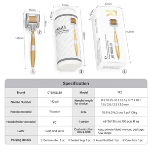 Rouleau de derma en titane GTS 192 Microneedling 0,25 mm-3,0 mm Système de dermaroller pour dermaroller 0,5 mm - Product Image 6
