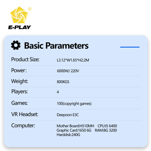 <span class=keywords><strong>Simulateur</strong></span> de vol Eplay VR VR Cinema 4 Player <span class=keywords><strong>A320</strong></span> avec manette, <span class=keywords><strong>simulateur</strong></span> de cinéma VR 9D d'intérieur avec 150 jeux - Product Image 4