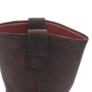 Bottes de sécurité en cuir véritable Gaomi Eyang, antidérapantes, résistantes à l'huile, à tube long, style cowboy, toutes <span class=keywords><strong>saisons</strong></span> - Product Image 5