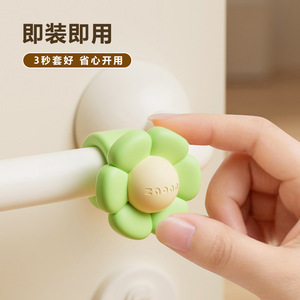 Silicone Door Handle Anti Collision Pad Yellow Pink Green Screw Installation For Front Bedroom Door Protection Cushioning - Product Image 3