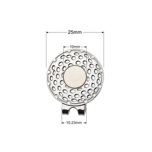Clip de chapeau de golf Dericsson de haute qualité 25 mm, marqueur de balle de golf en métal avec logo personnalisé, accessoires de golf - Product Image 6