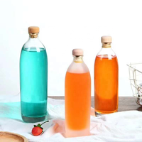 Bouteille d'eau en verre personnalisée de qualité supérieure, bouteille en verre pour boissons et jus, 750 ml, 500 ml, 375 ml, 200 ml