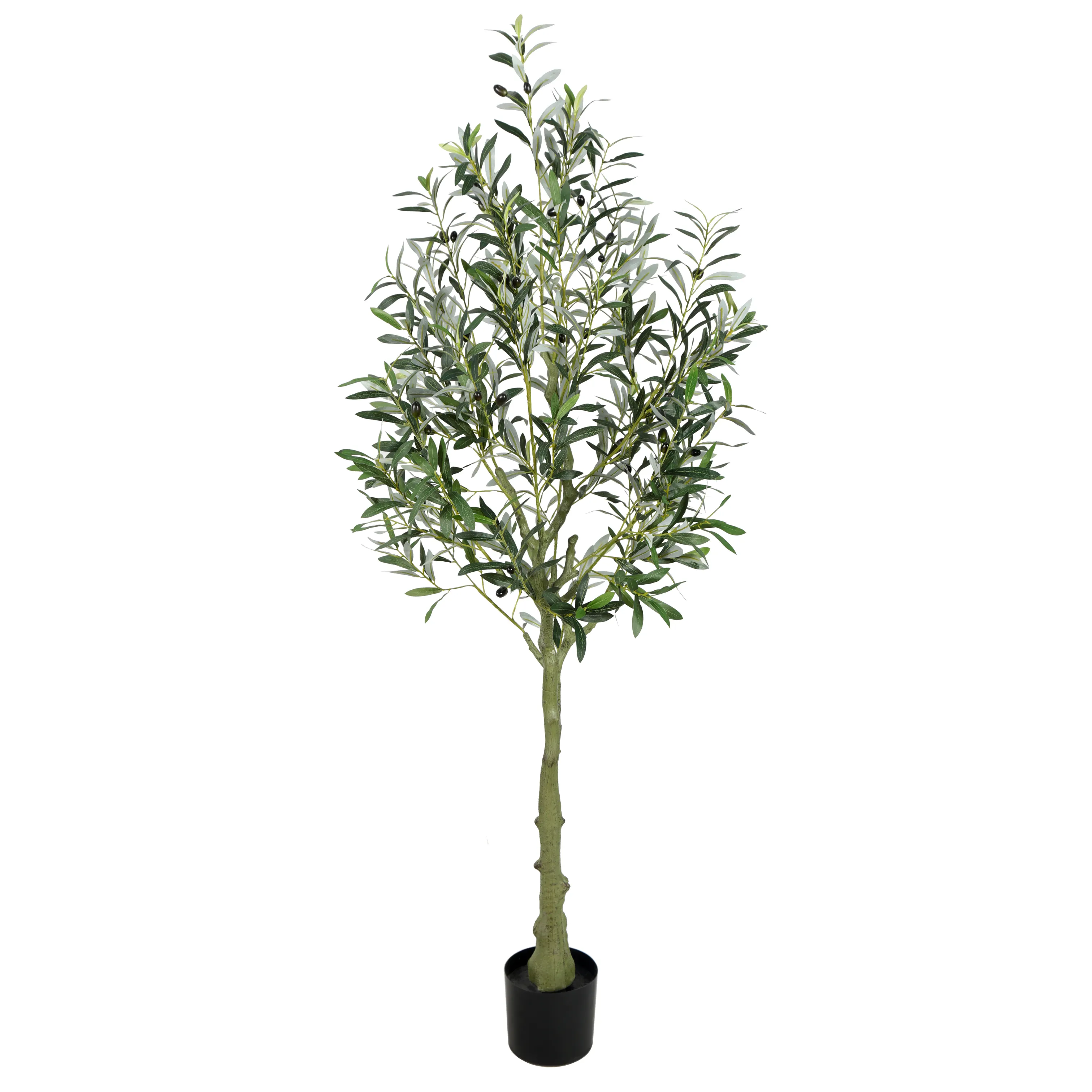 Großhandel Indoor Home Office Dekoration Faux Bio-Obst pflanze Topf Kunststoff Outdoor Evergreen Bonsai Künstlicher Olivenbaum