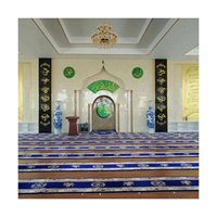 Tapis de prière musulman lavable à la machine, motif floral, imprimé sur mesure, moquette murale pour mosquée, rouleau de tapis de prière
