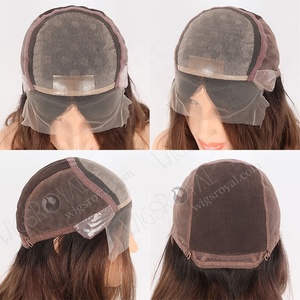 Elegante 16 pulgadas Beach Wave Caramel Latte Color Cabello europeo Seda Top Glueless Cap La mayoría de las pelucas de aspecto natural para adelgazar el cabello - Product Image 6