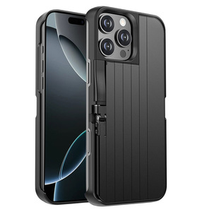 Étui de téléphone <span class=keywords><strong>portable</strong></span> avec perche à selfie en alliage d'aluminium, design <span class=keywords><strong>portable</strong></span> avec lumière d'appoint et anti-tremblement pour iPhone 17, 16, 15 - Product Image 2