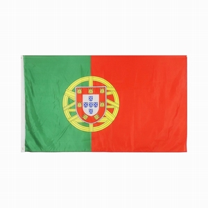 Bandera de <span class=keywords><strong>Portugal</strong></span> de Copa Europea, Impresión de seda personalizada, bandera nacional de <span class=keywords><strong>Portugal</strong></span>, 100% poliéster, 3x5, venta al por mayor - Product Image 1