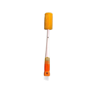 Cepillo de silicona 5 en 1 con mango largo de 36 cm para limpieza de botellas y vasos, con cabezal de cepillo y estropajo - Product Image 2