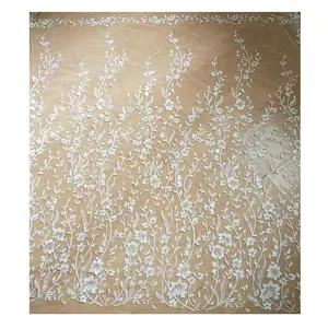 HC-5037 Hechun popular lace fabric stocklot wholesale