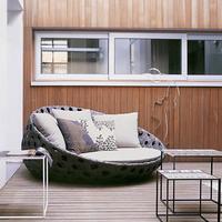 Canapé scandinave en rotin pour extérieur, villa, jardin, hôtel, terrasse, cour, protection solaire, chaise longue de plage et de piscine, résistant à l'eau