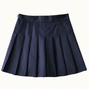 Brown <b>Ladies</b> 2025 <b>Summer</b> Solid Breathable Ruffles Casual Natural Waist Black Mini Pleated Polyester Fiber <b>Skirt</b> School Girl - Product Image 6