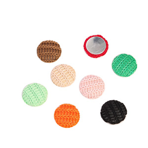 Boutons ronds en tissu tricoté à la main pour bijoux, accessoires de coiffure et vêtements DIY, origine Yiwu, automne 2023, forme circulaire, matériau textile - Product Image 3