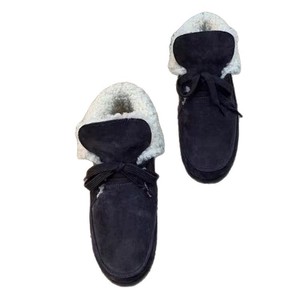 Damen Beige Kunstwildleder Kunstfell Gefütterte Stiefeletten Schnürung Flache Sohle Warme Winter Freizeitschuhe Großhandel ODM OEM - Product Image 6