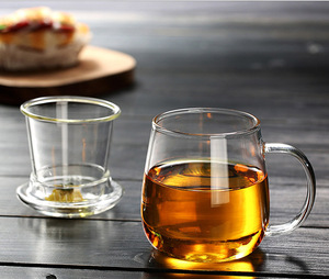 Tazza in Vetro Borosilicato Resistente al Calore <span class=keywords><strong>da</strong></span> 350ml <span class=keywords><strong>con</strong></span> <span class=keywords><strong>Infusore</strong></span> per Tè Sfuso - Product Image 2