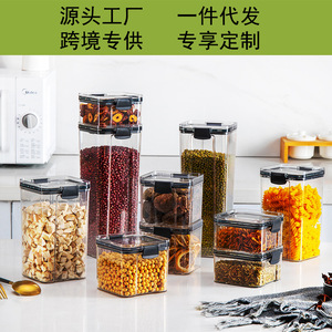 Contenedor de Alimentos de Plástico Rectangular de Taizhou, Caja de Almacenamiento de 460ml, 600ml, 900ml, 1300ml, 1800ml, Tipo Vertical para Granos, Cereales y Alimentos para Mascotas - Product Image 4