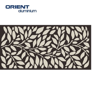 Paneles de <span class=keywords><strong>Cerca</strong></span> de Aluminio con Perfil de Madera Negra, Lámina Metálica Perforada de Alta Calidad Cortada con Láser, <span class=keywords><strong>para</strong></span> Jardines - Product Image 1