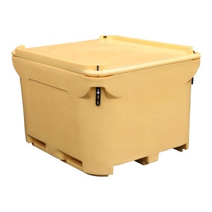 Large Plastic 1000L 2000L Rotomolded insulated rectangle storage box bin transportation container tubs