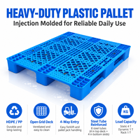 Palette en plastique renforcé d'acier robuste HUADING 1300*1100*150 mm pour rayonnage d'entrepôt et logistique